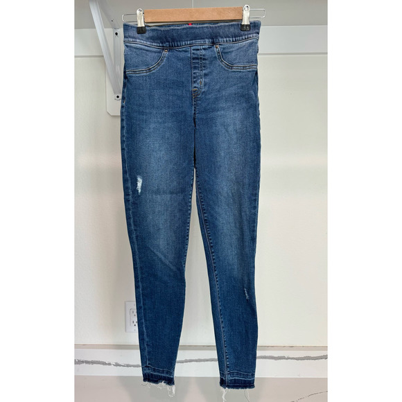Spanx Skinny Distressed Jeans Jeggings Size Small - Picture 2 of 10